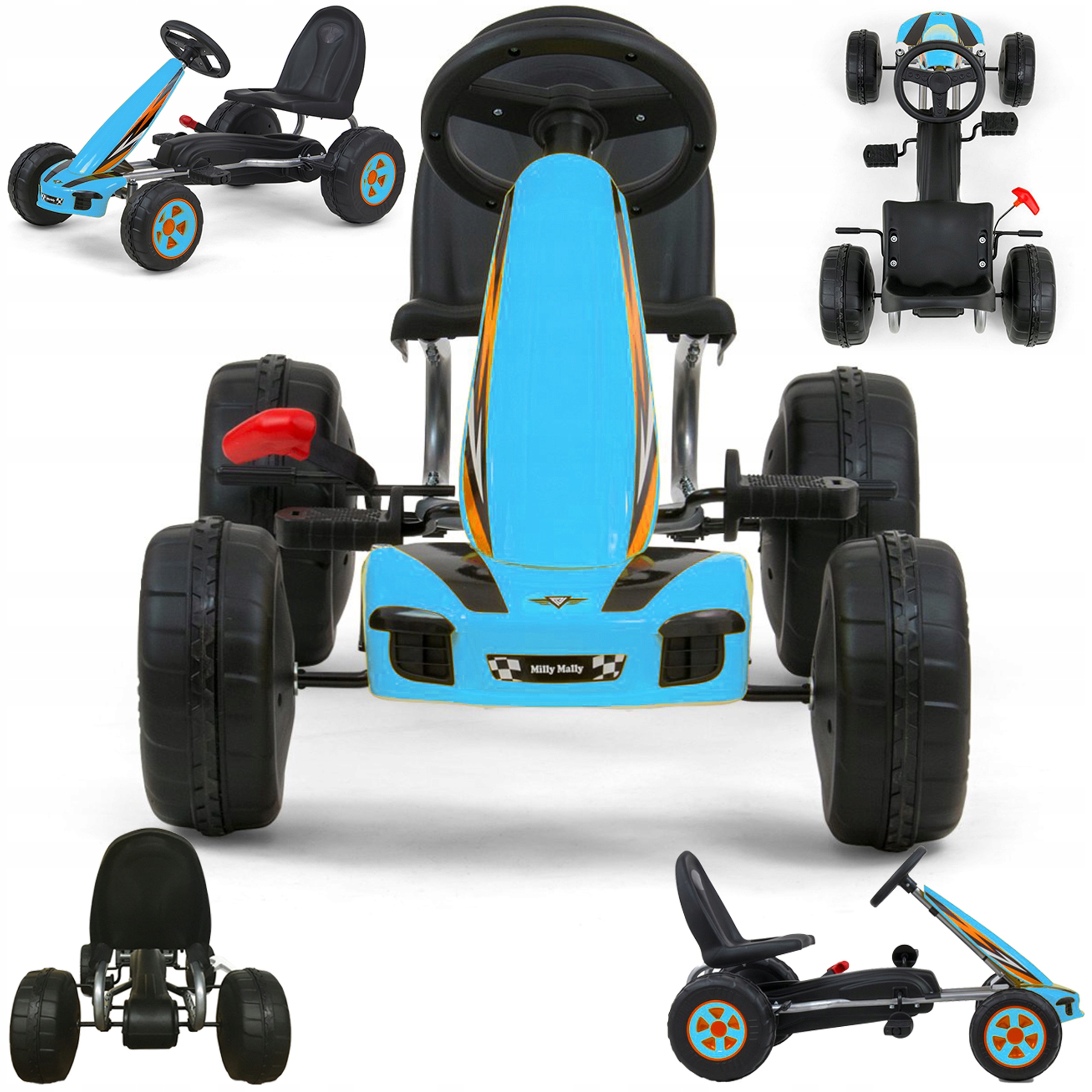 Milly Mally Gokart na pedały Viper Blue Sportowy do 30kg hamulec ręczny