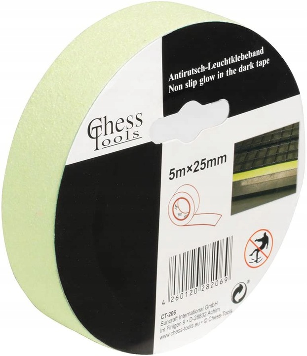 TAŚMA ANTYPOŚLIZGOWA ŚWIECĄCA W CIEMNOŚCI 5m/25mm