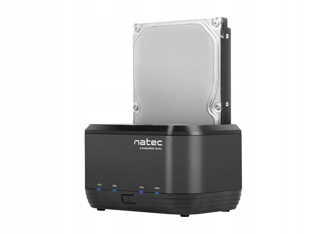 Natec Stacja Dokująca Kangaroo Dual SATA>USB3.0 Format dysków 2,5
