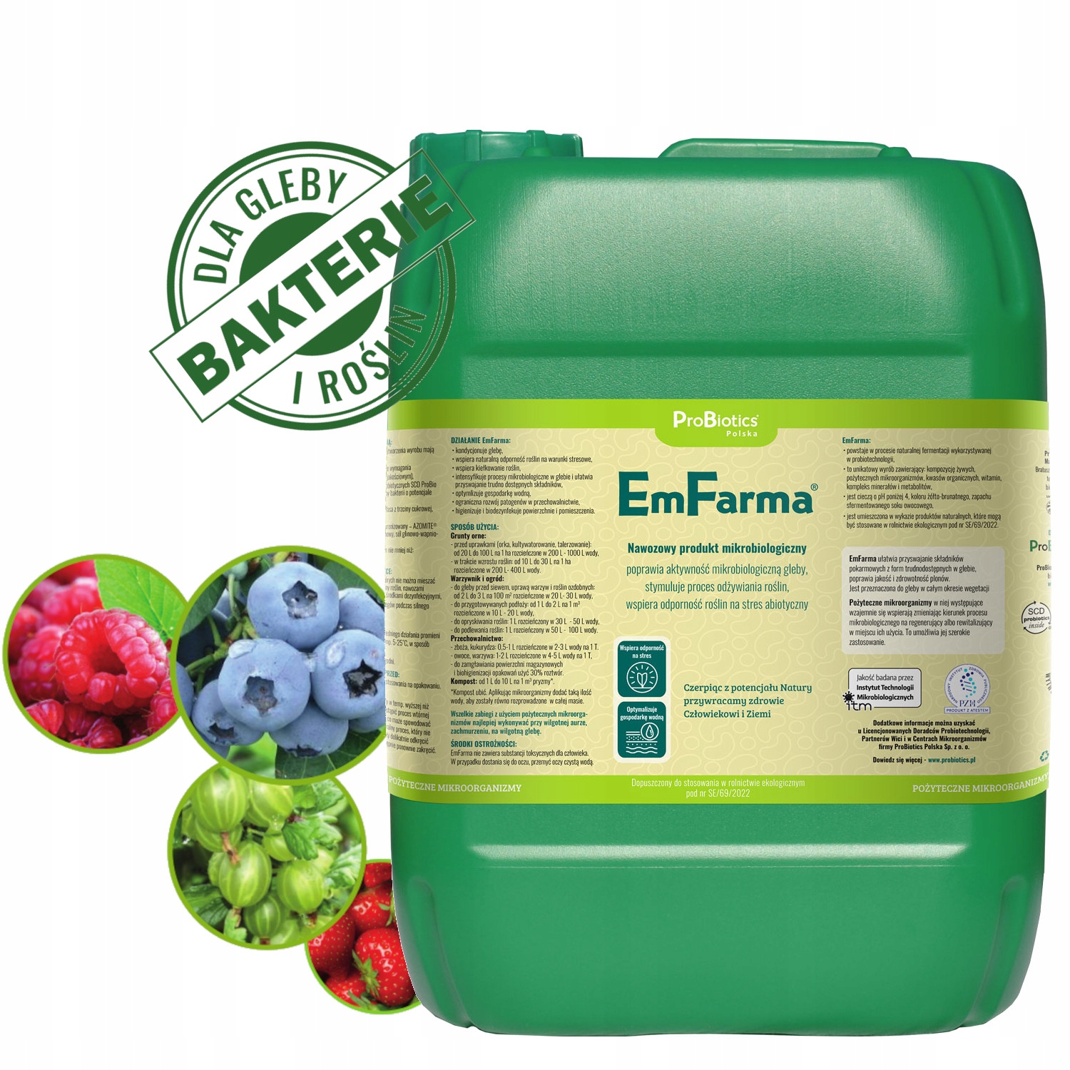Emfarma 10L Probiotics Mikroorganizmy Probio Emy Naturalny Biostymulator