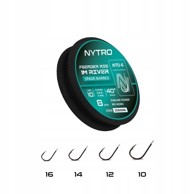 Przypon Nytro NTO-6 Barbed 12 Feeder River Ready Tied Rigs 0.15mm