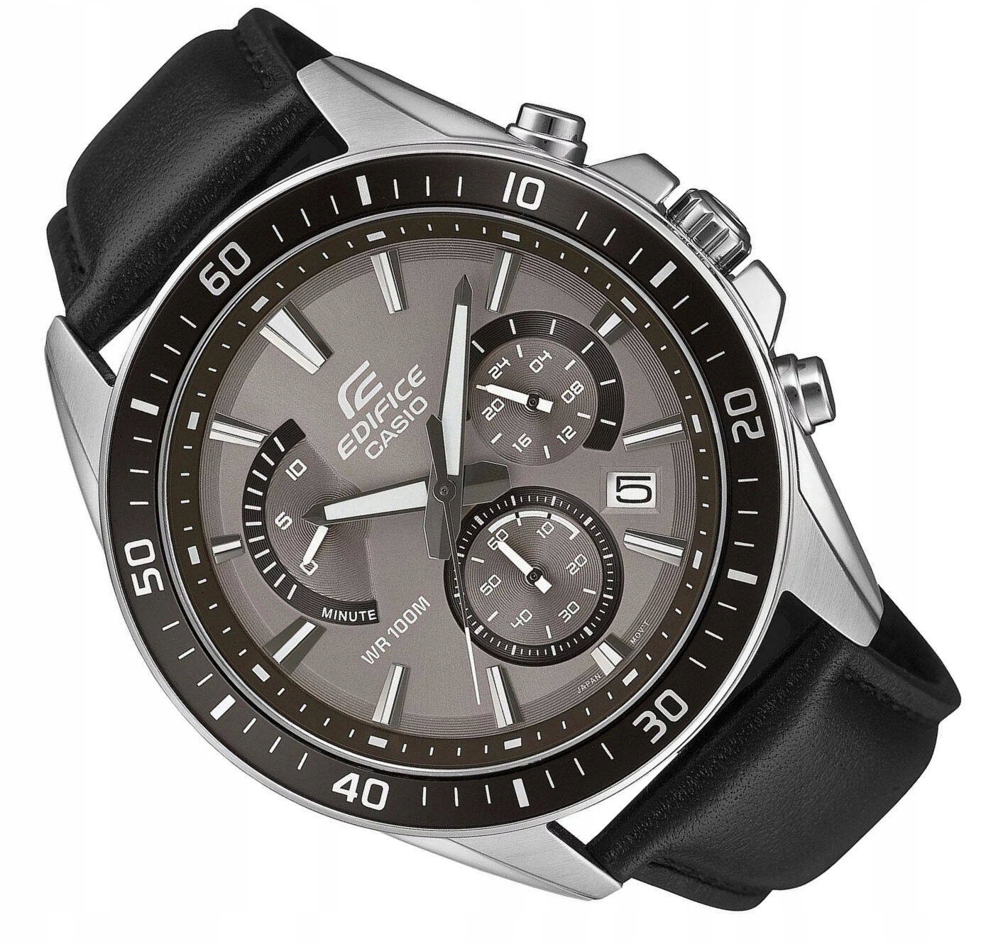 Ocelové Vodotěsné Hodinky Casio S Chronografem EFR-552L -5AVUEF