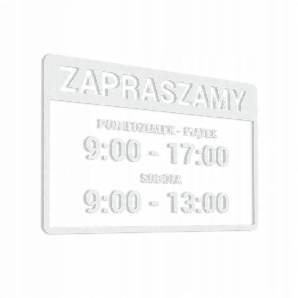 

Naklejka Godziny Otwarcia Godziny Pracy 20x30