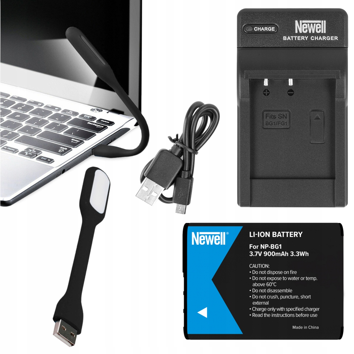 Bateria Aku Ładowarka Newell Usb NP-BG1 Do Sony Dsc H10 H50 H55 HX20V