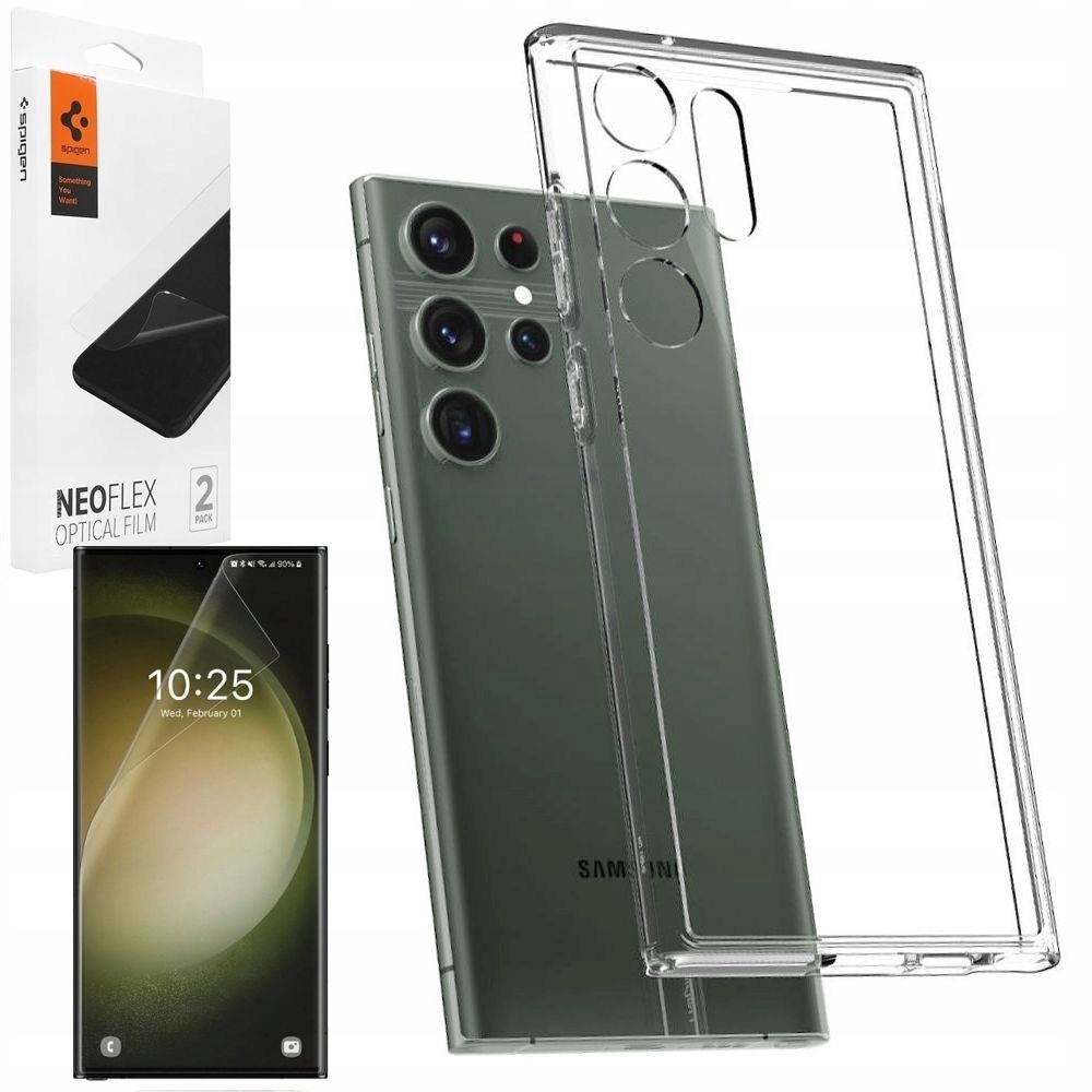 

Spigen Etui +folia do Galaxy S23 Ultra Hybrid Case
