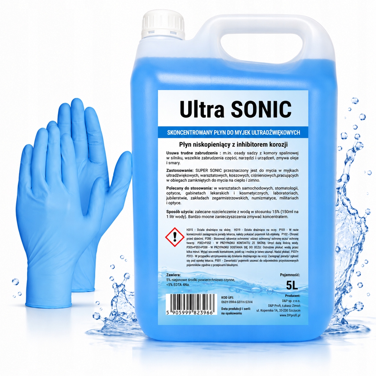 Koncentrat Płyn do myjki ultradźwiękowej Ultra Sonic 5L 100% Oryginał