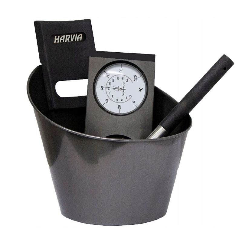 Saunové doplnky Harvia Čierna oceľ saunový set