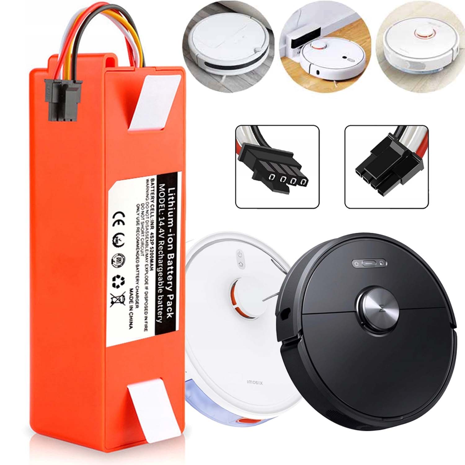 Baterie Akumulátor 5200 Mah Pro Xiaomi Robot Mop S50/S51/S55 Bezpečnost