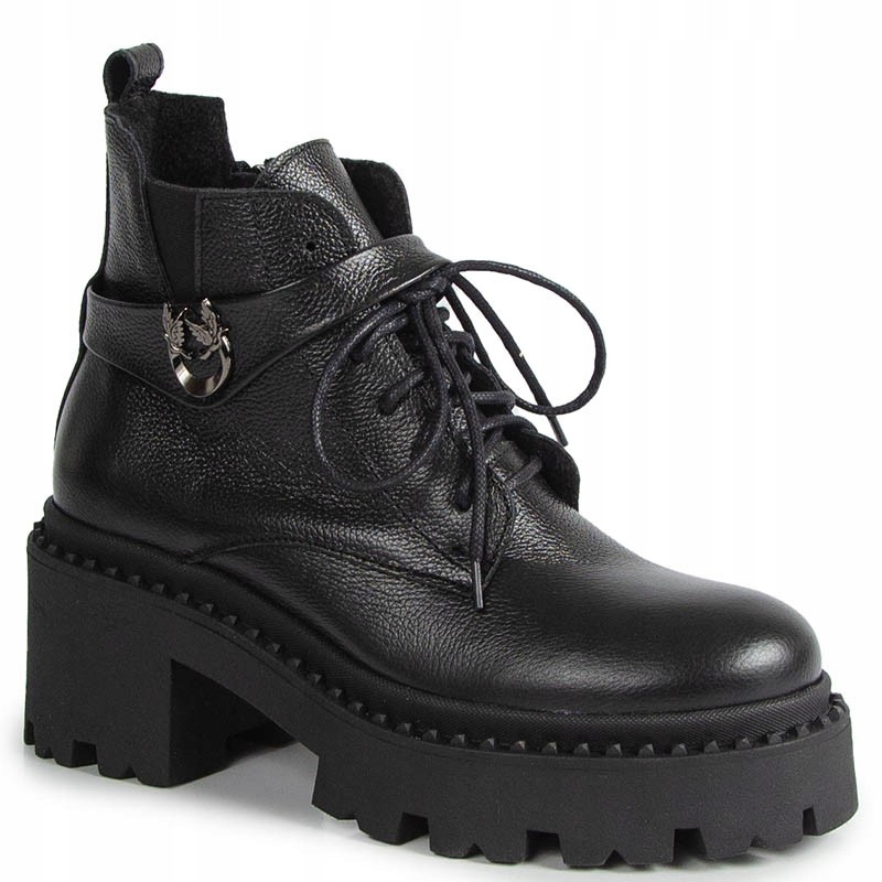 Lemar 60557 Černé Kotníkové Boty S Ozdobou 40