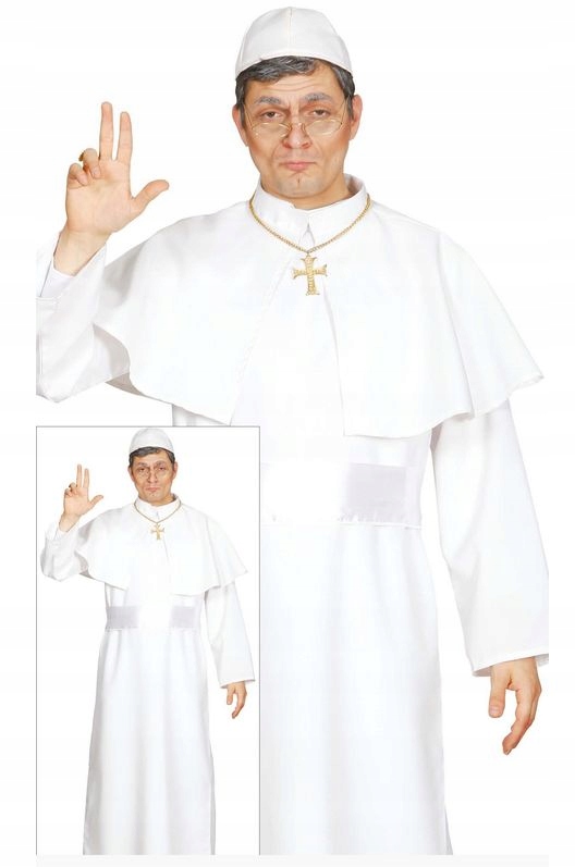 Kostým pro dospělé papež (Pás, Solideo, Sutana, Plášť) M 48-50