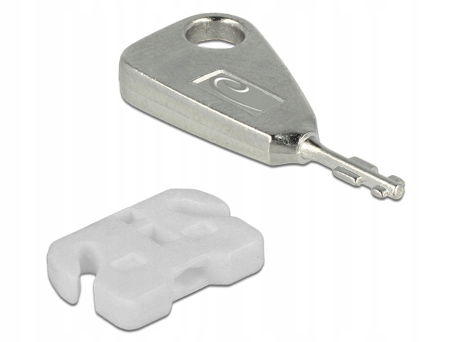 Blokada portu Usb-a Delock, zestaw 5 szt. z 2 kluczami, biały