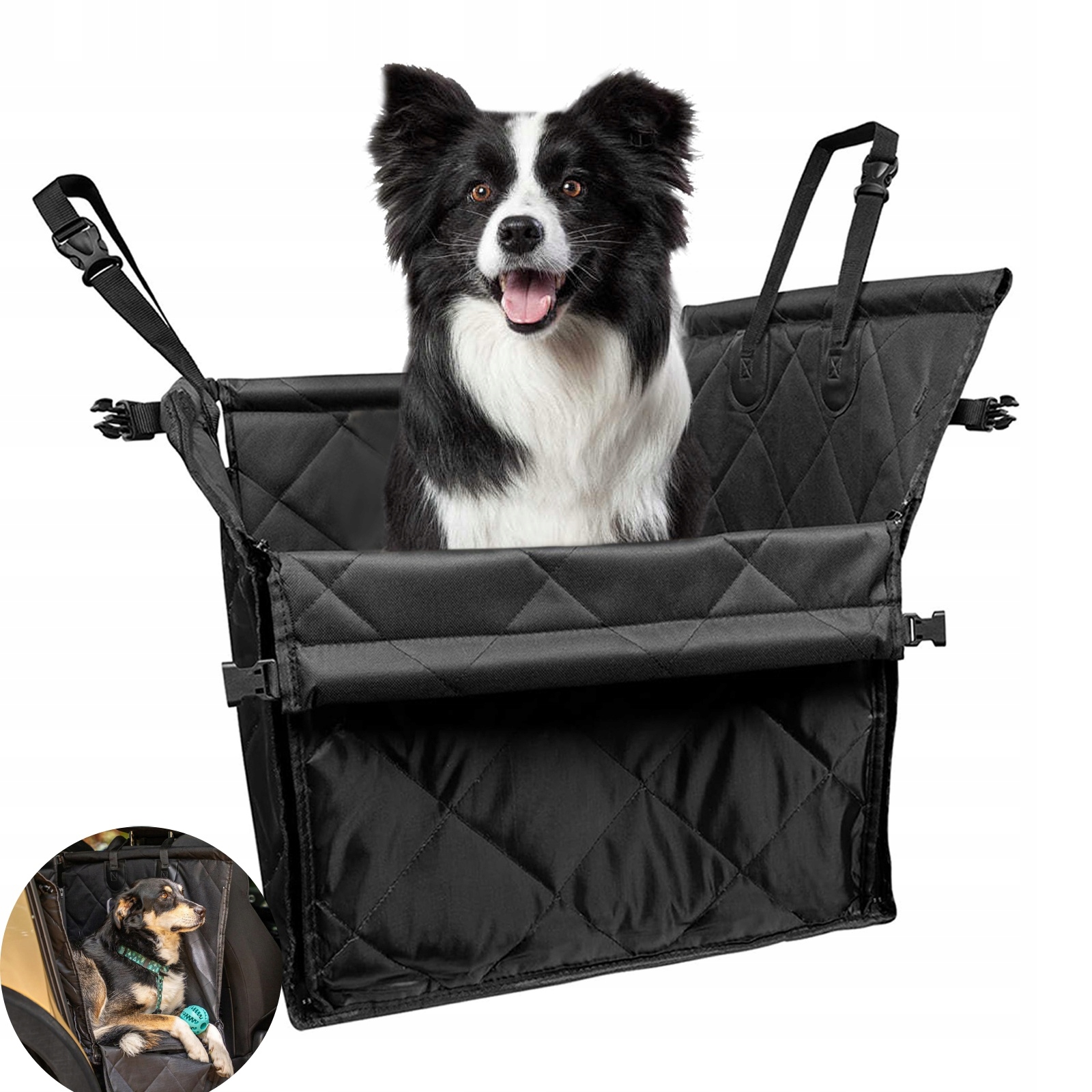 Levně Podložka do auta pro domácí mazlíčky, 4 nastavitelné jezdce, univerzální, odolná proti nečistotám a poškrábání, Oxford