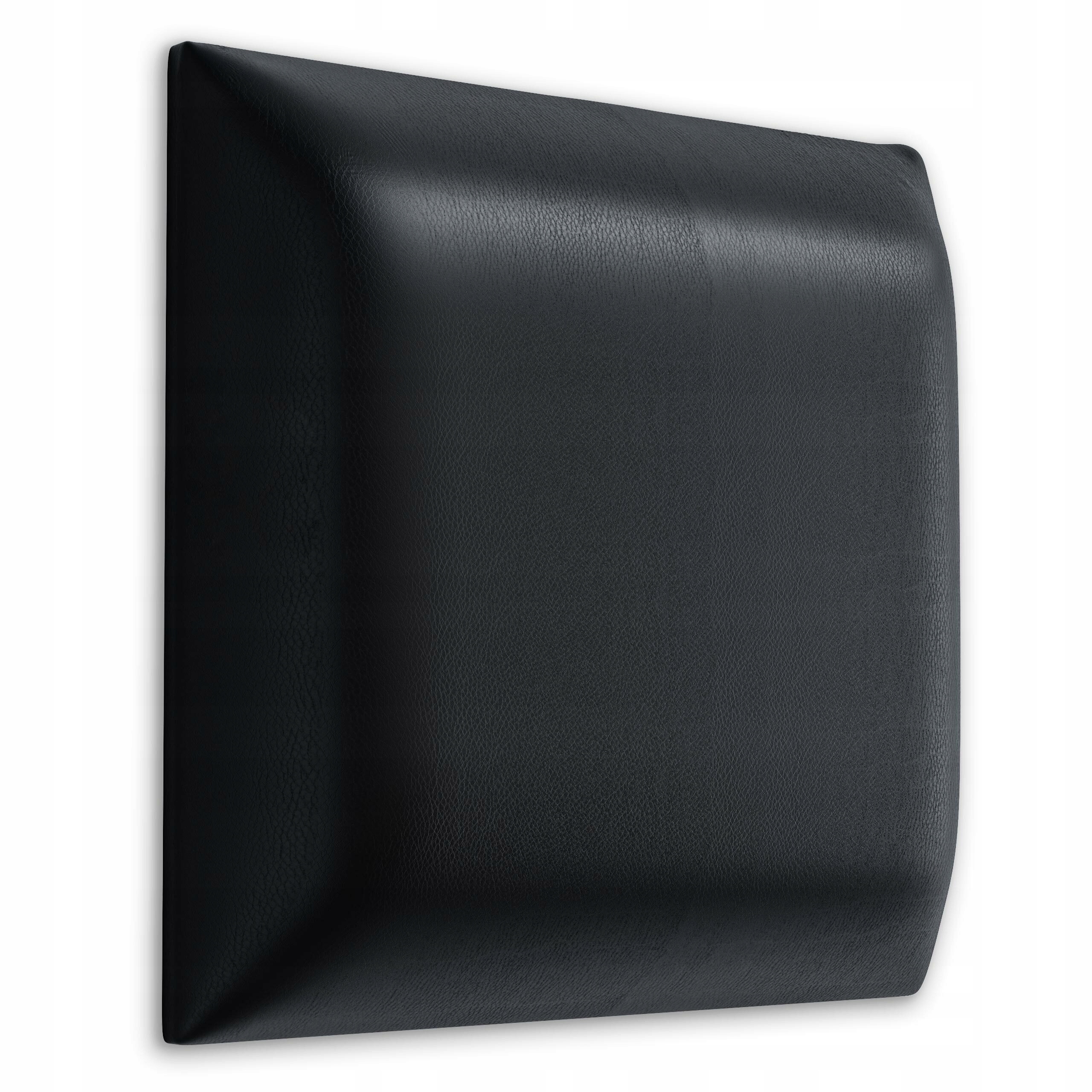 Nástenný panel Čalúnený čierny EKO KOŽA 3D 40x40
