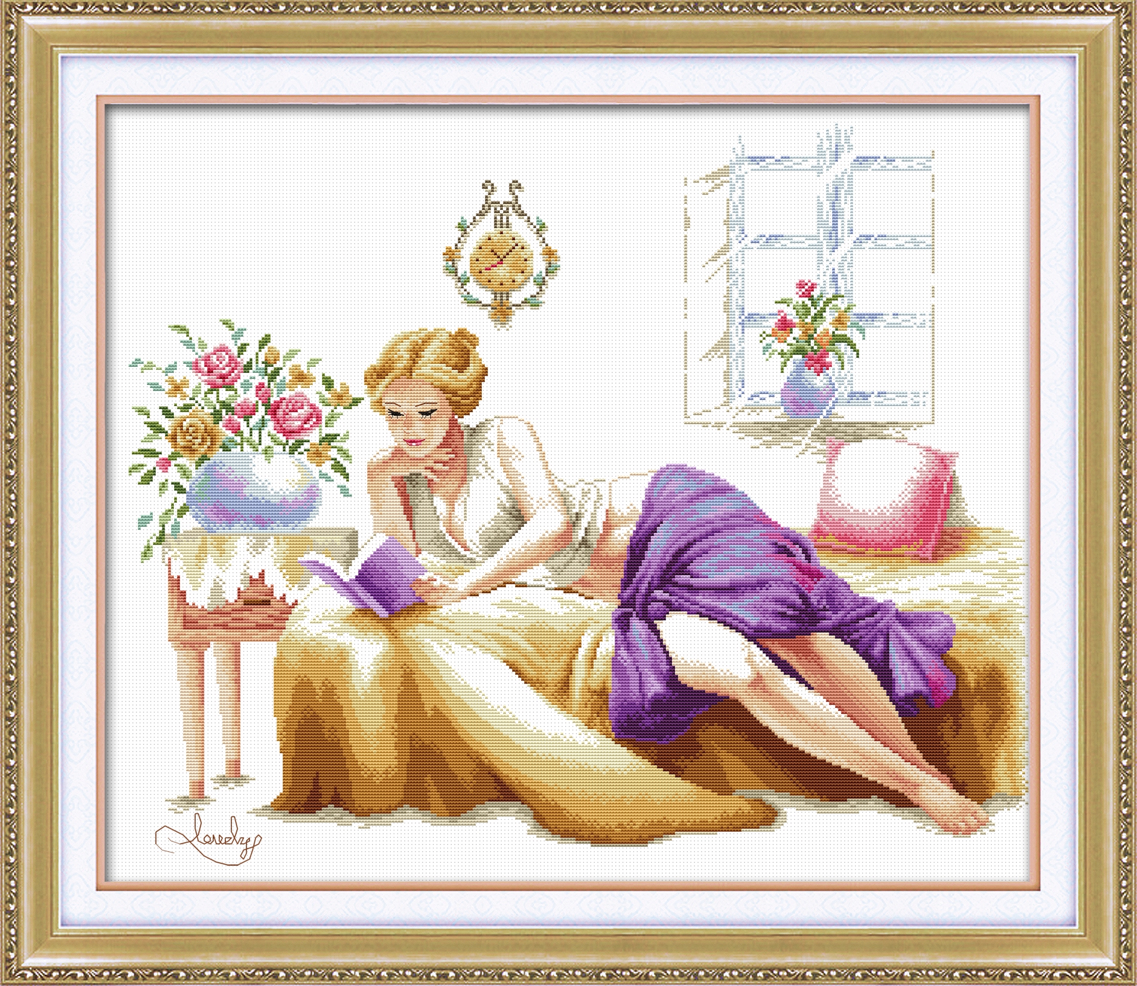 Křížková výšivka počítaná sada (kanva, mulina)