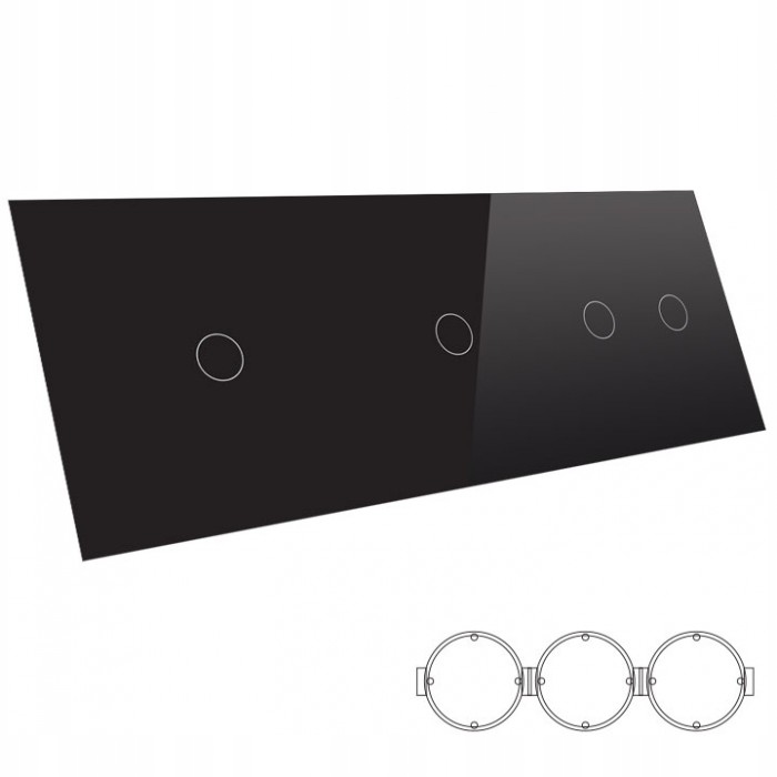 

B-line Srp Panel Ramka Szklana 4G (1+1+2) Czarna