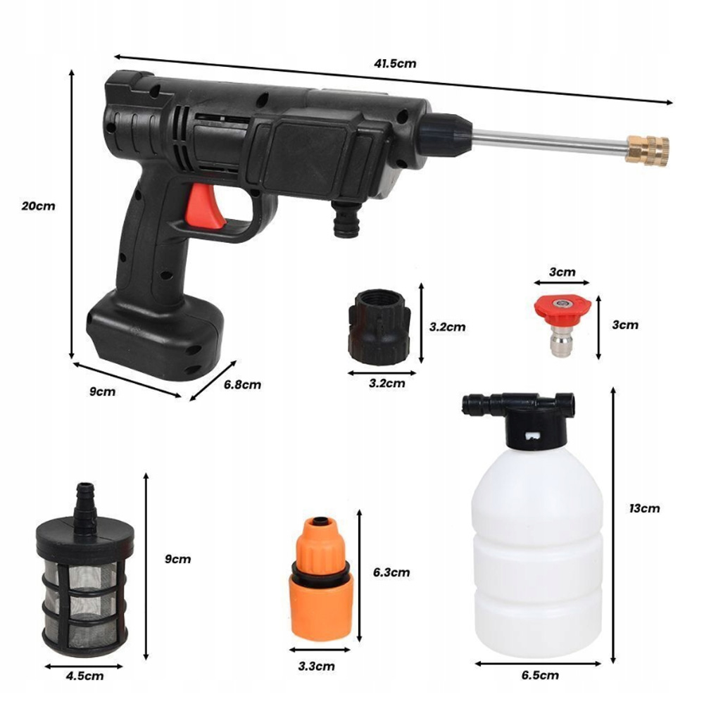 BEZPRZEWODOWA WYSOKOCIŚNIENIOWA MYJNIA SAMOCHODOWA PISTOLET NA WODĘ Z DYSZĄ Rodzaj pompy aluminiowa