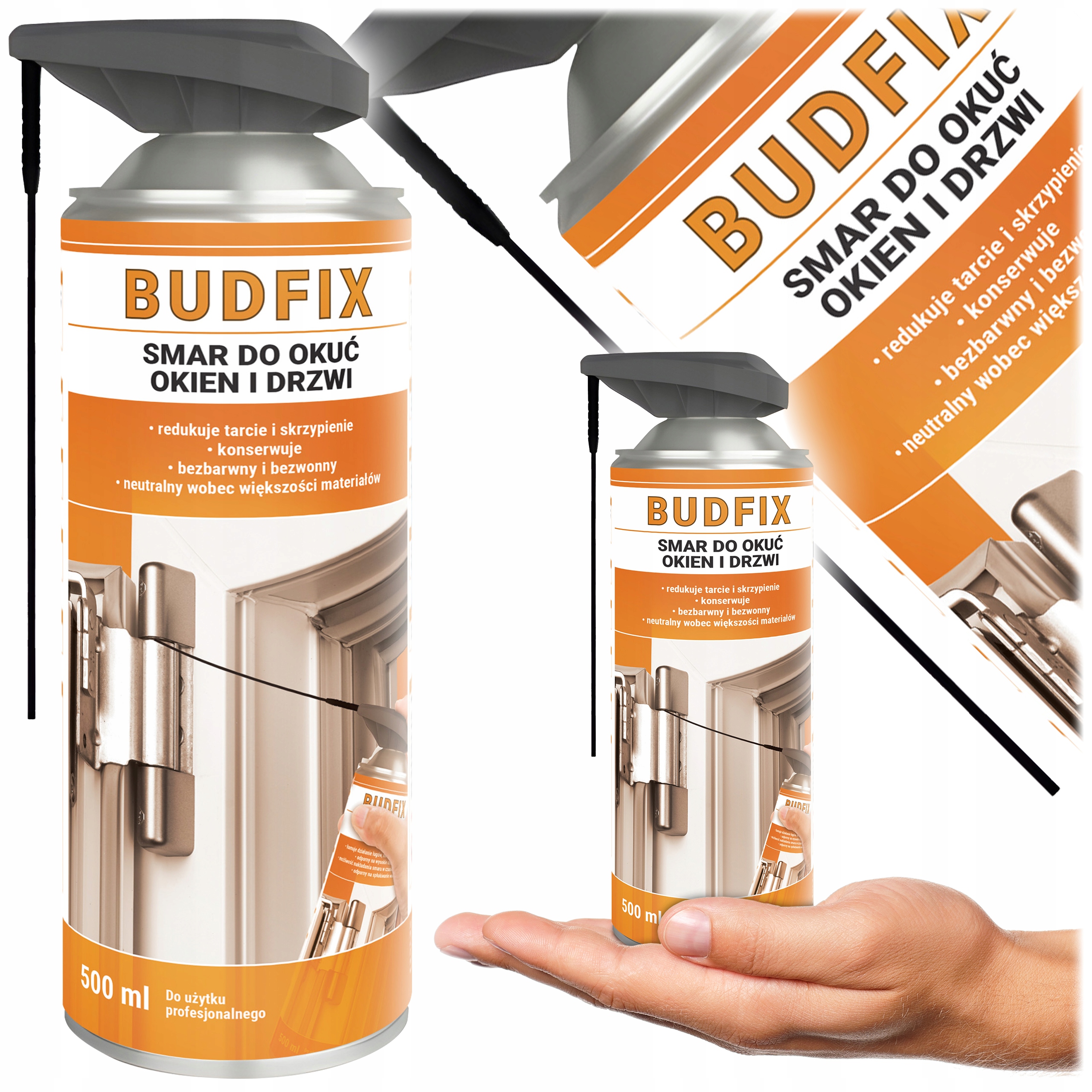 Smar Do Okuć Okiennych Okien Pcv Drzwi Zawiasów Zamków Bezbarwny 500ml