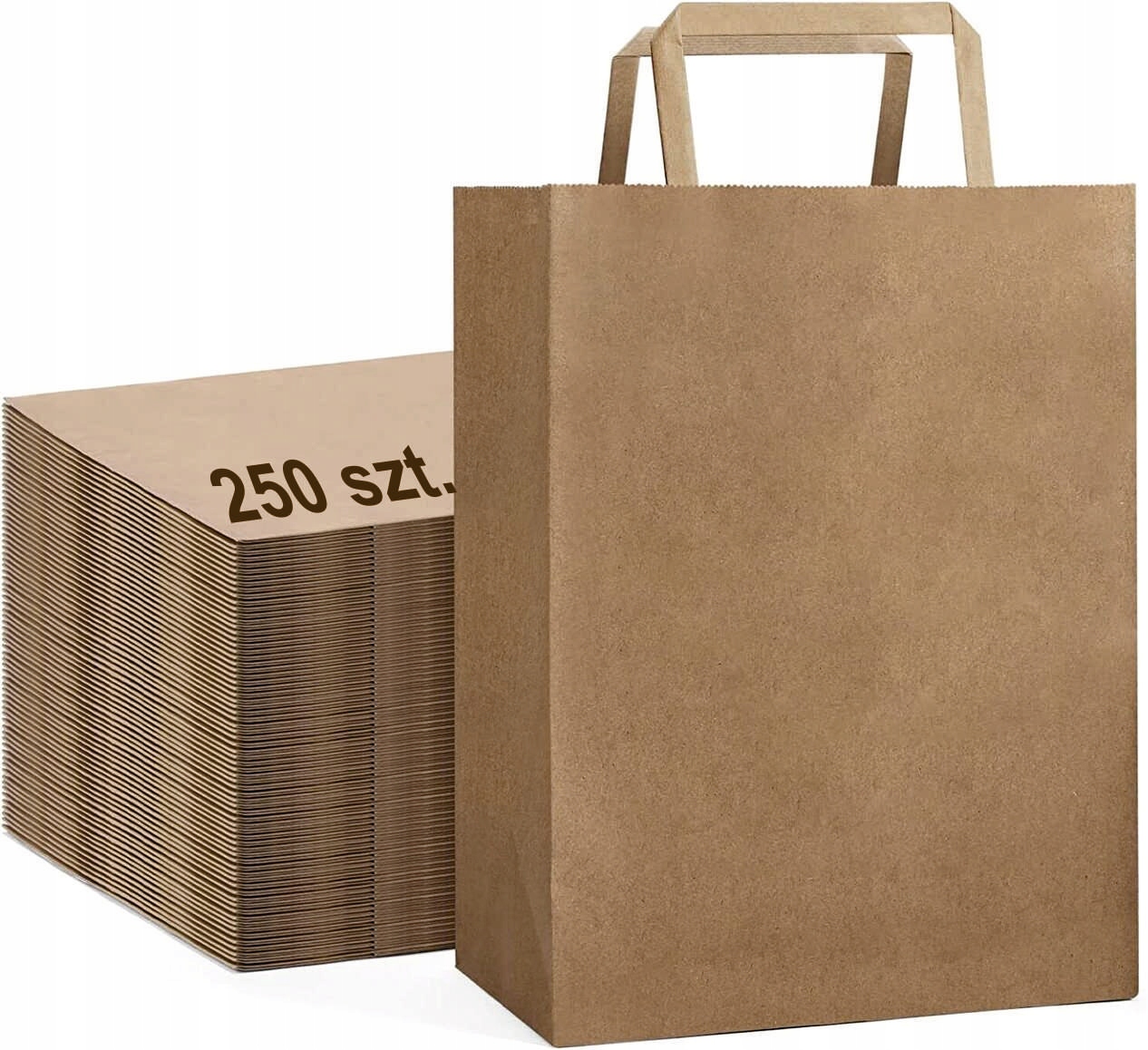 Torba Torebka Papierowa Szara 260x140x300 Eko 26x14x30 250 szt.