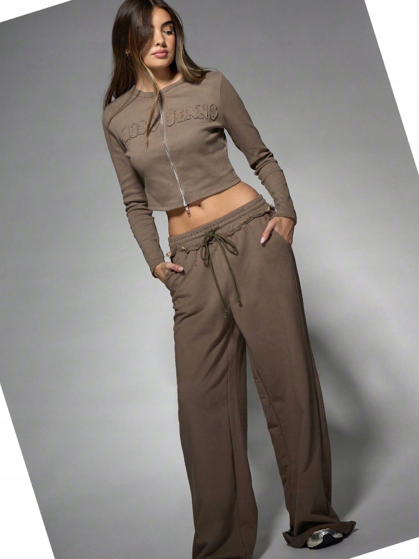 Teplákovka Dámský s drsnou povrchovou úpravou Missguided Mikina Bavlněné kalhoty S 36