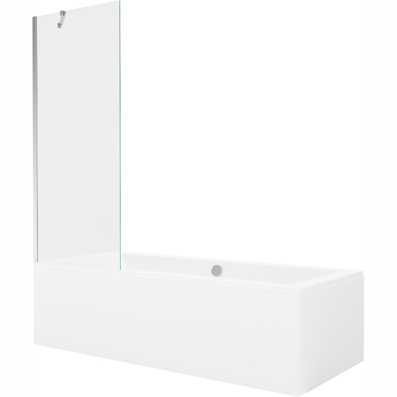 Mexen Cube obdélníková vana 180 x 80 cm s zástěna