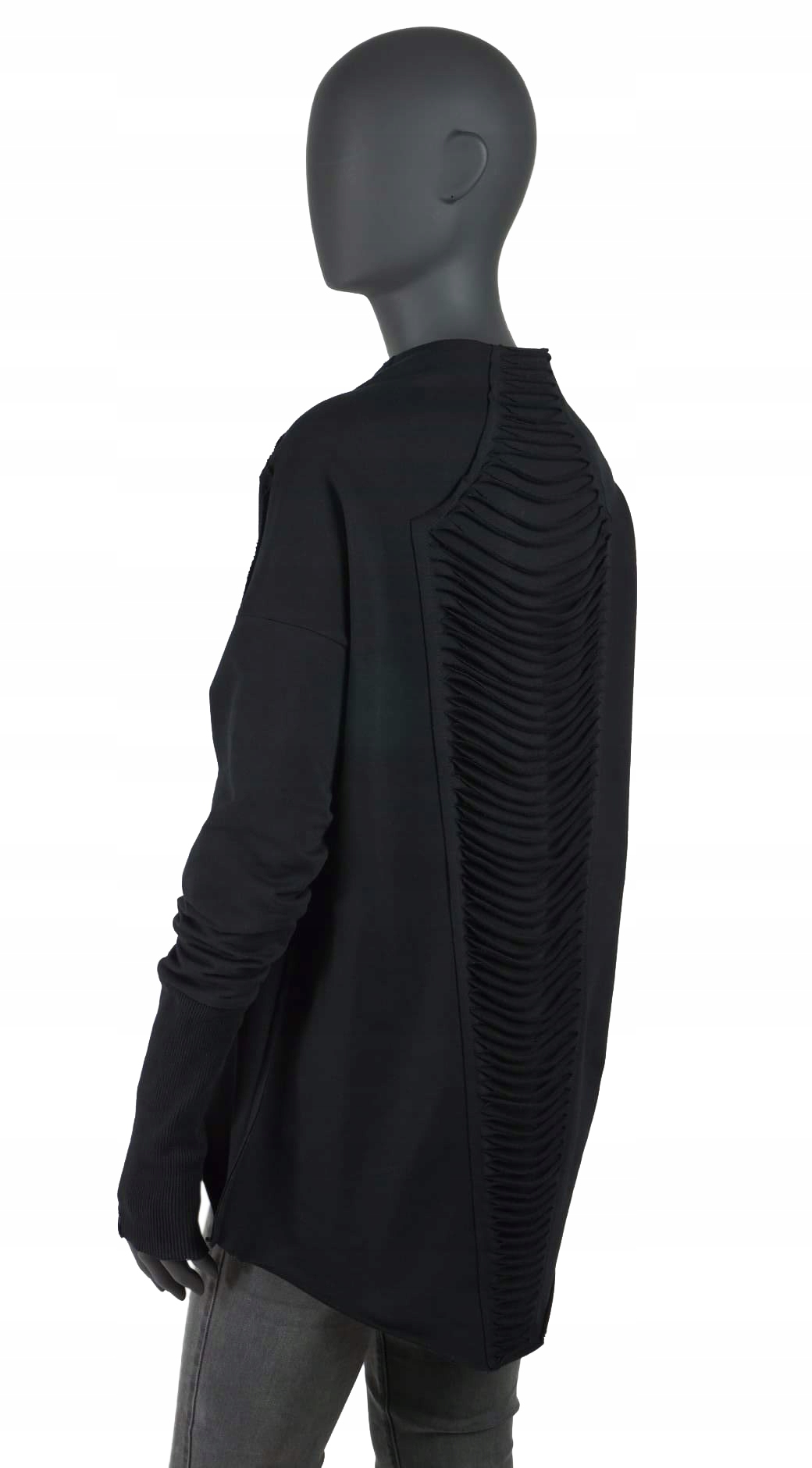 

Bluza asymetryczna oversize cięty tył M czarna