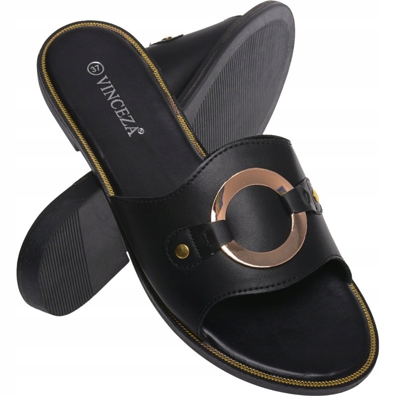 

Klapki Vinceza damskie płaskie czarne r.41F