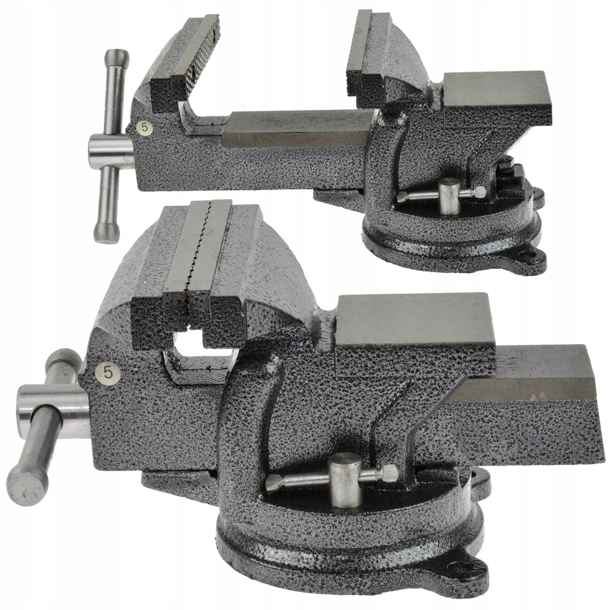 

Imadło Ślusarskie Obrotowe 125mm Szczęki Stalowe