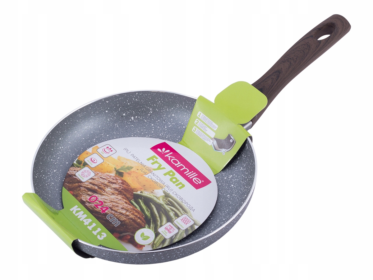 

Patelnia Granitowa Gruba 24CM Indukcja Gaz Kamille