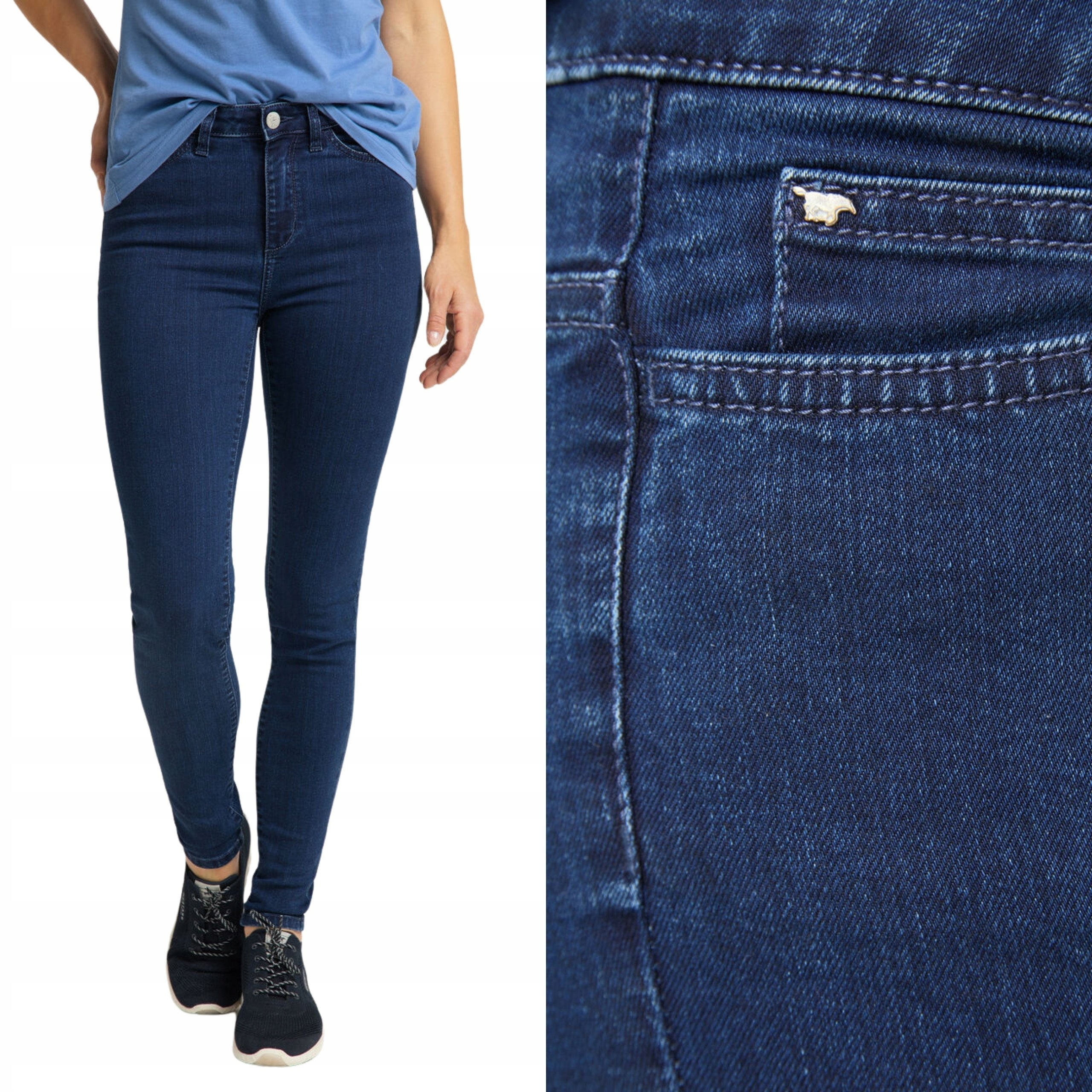 Mustang kalhoty High West modré džíny Zoe Skinny W26 L32