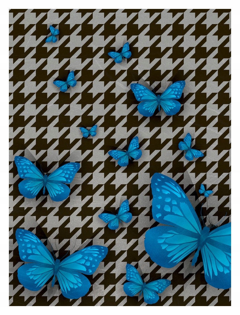 Vliesová fototapeta Motýli a moderní geometrie 206x275 lepidlo