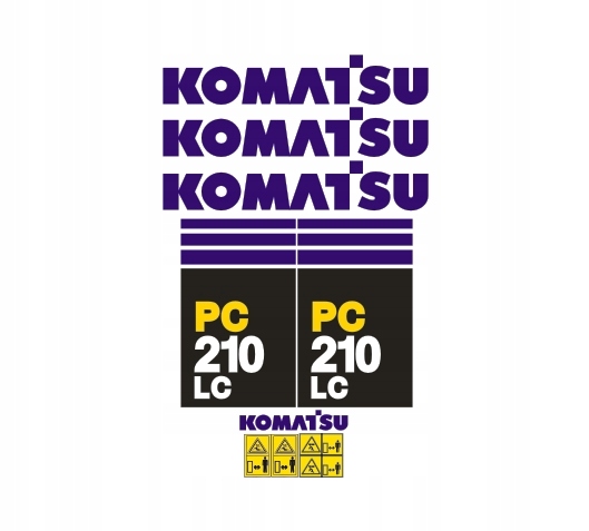 Samolepky – obal Komatsu PC210LC