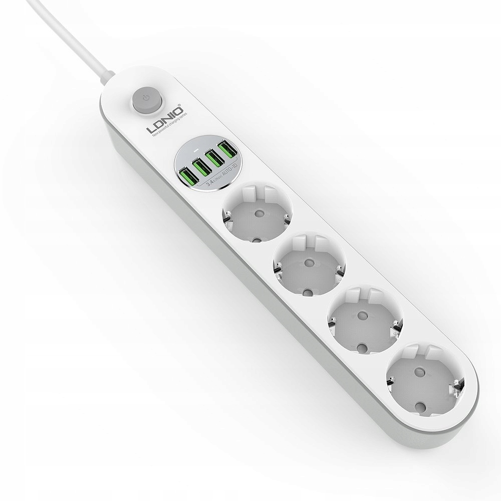 

Listwa zasilająca Ldnio 4 Gniazda Usb Przedłużacz
