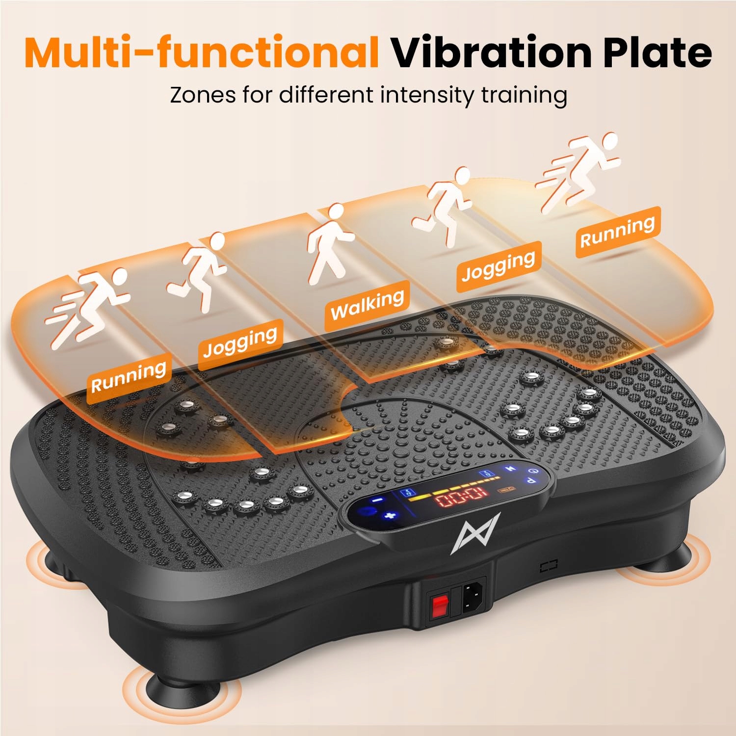 AXV Wibracyjna Platforma Fitness 150kg Bluetooth 120 Poziomów 5 Trybów — miniatura 8