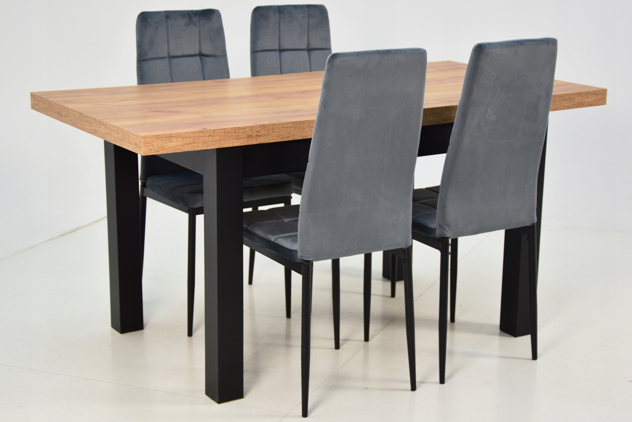 Mały zestaw STÓŁ rozkładany do 160cm z 4 krzesłami Kod producenta IK-07 + S-7