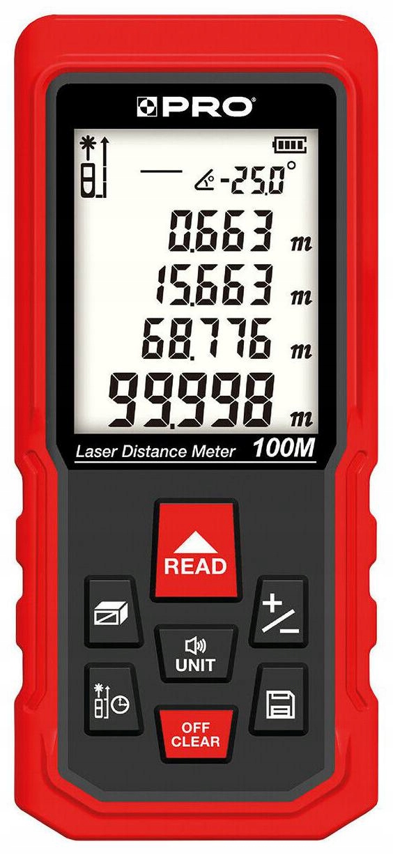 Laserový dálkoměr na stativ, uchycení 1/4“ DL-80X (PRO-DL077) Pro