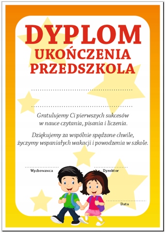 

Dyplom: Ukończenia Przedszkola (Dzieci 2)