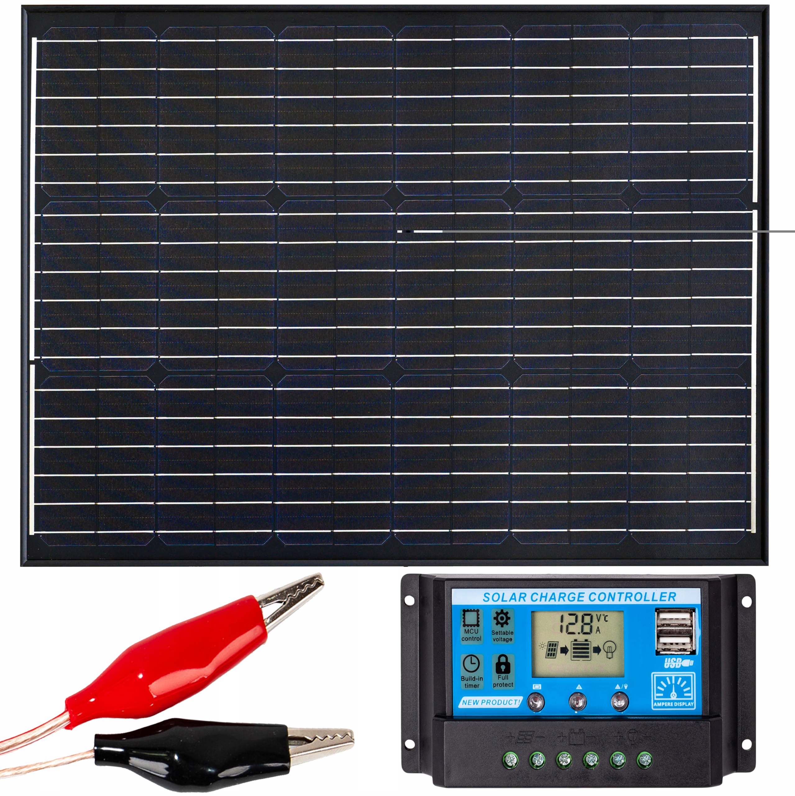 

Panel Solarny Bateria Słoneczna 50W 12V Regulator