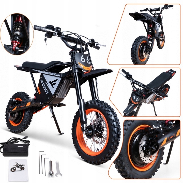 Pojazd elektryczny Freeboy Y66 hamulec olejowy Motocykl 3000W 55KM/H 48V