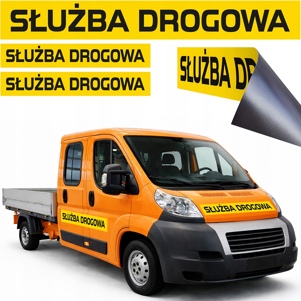 Samolepky Magnet Magnetické na auto Silniční Služba 3 kusy 140 Cm