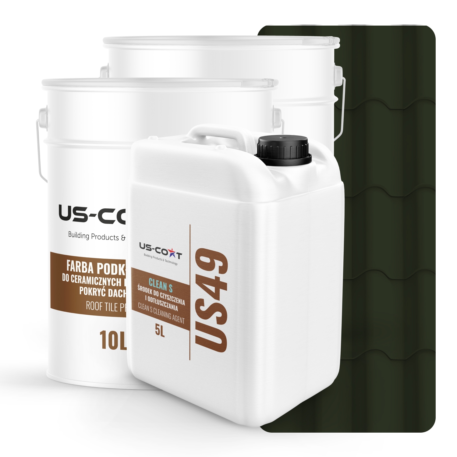 Farba Na Keramické Strešné Krytiny Súprava Fľašová Zelená RAL6007 74m2 Polomatná