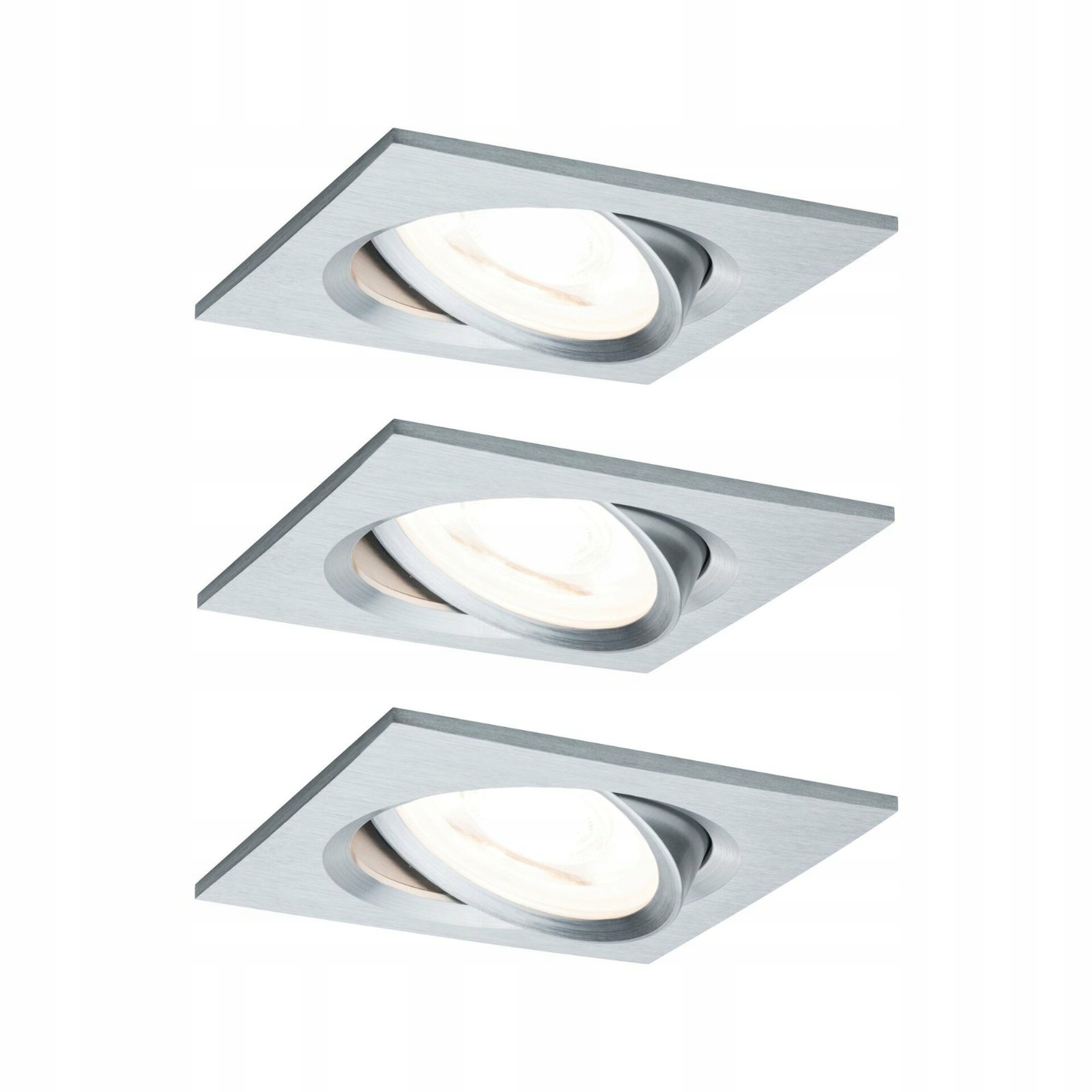 Vstavané Led svietidlo Paulmann Nova 3x6,5W GU10 výklopné hliník brúsený