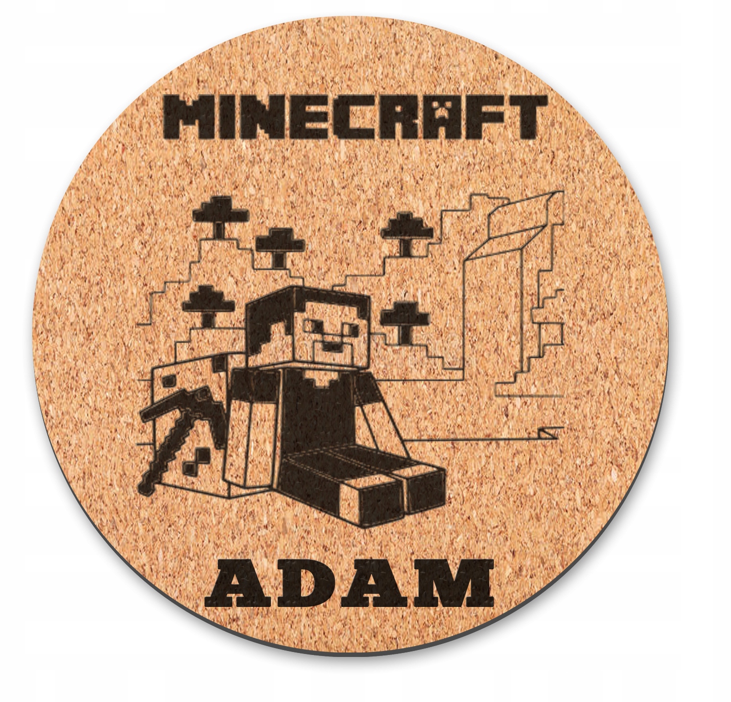 

Podkładka Pod Kubek Minecraft Przedszkole+imię
