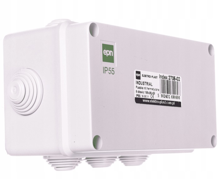 INDUSTRIAL PUSZKA HER. N/T Z 8 DŁAW IP55 2705-02