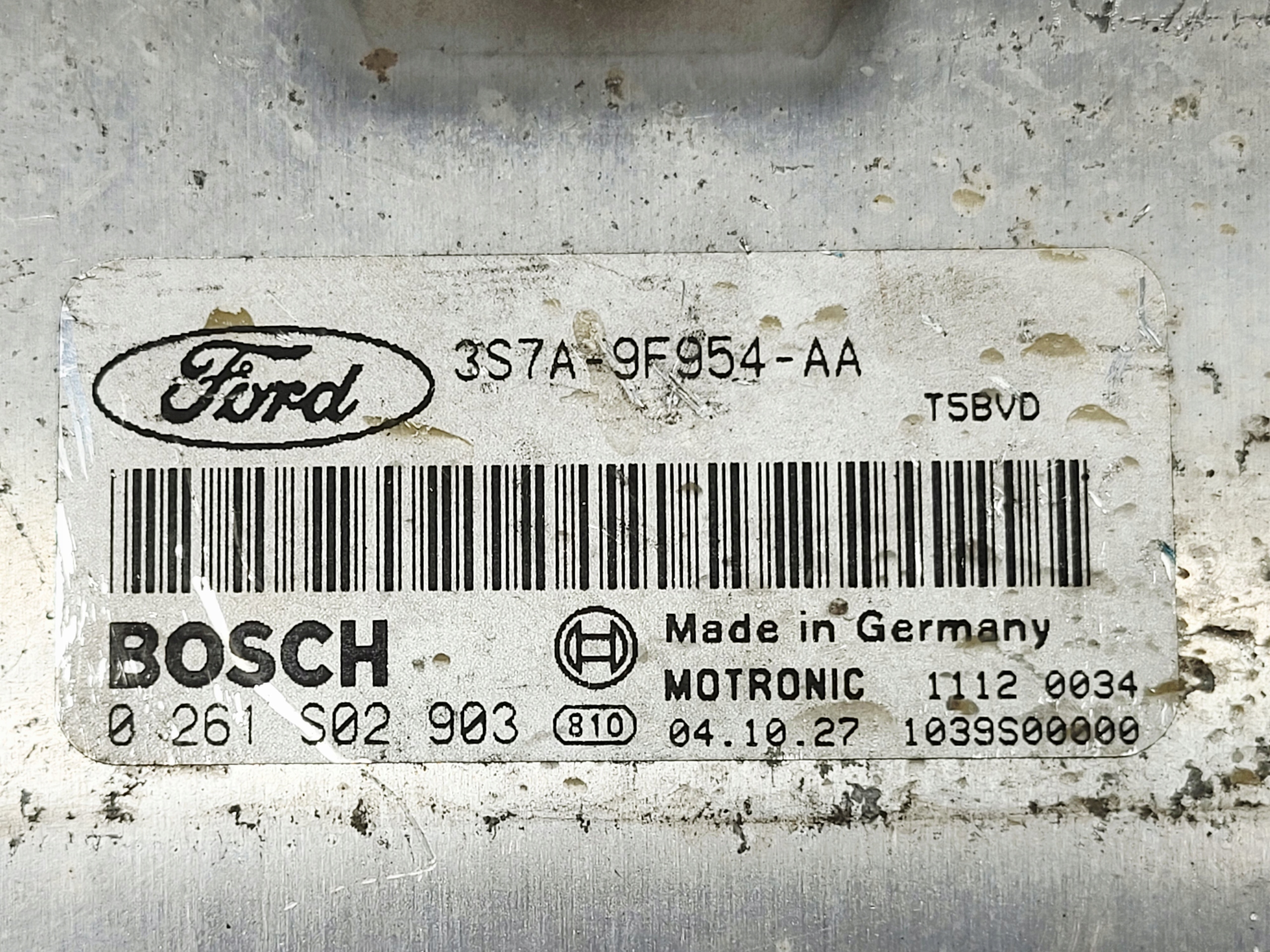 computer control unit of the engine Ford MONDEO MK3 1.8 16V 3S7A-9F954-AA 0261S02903