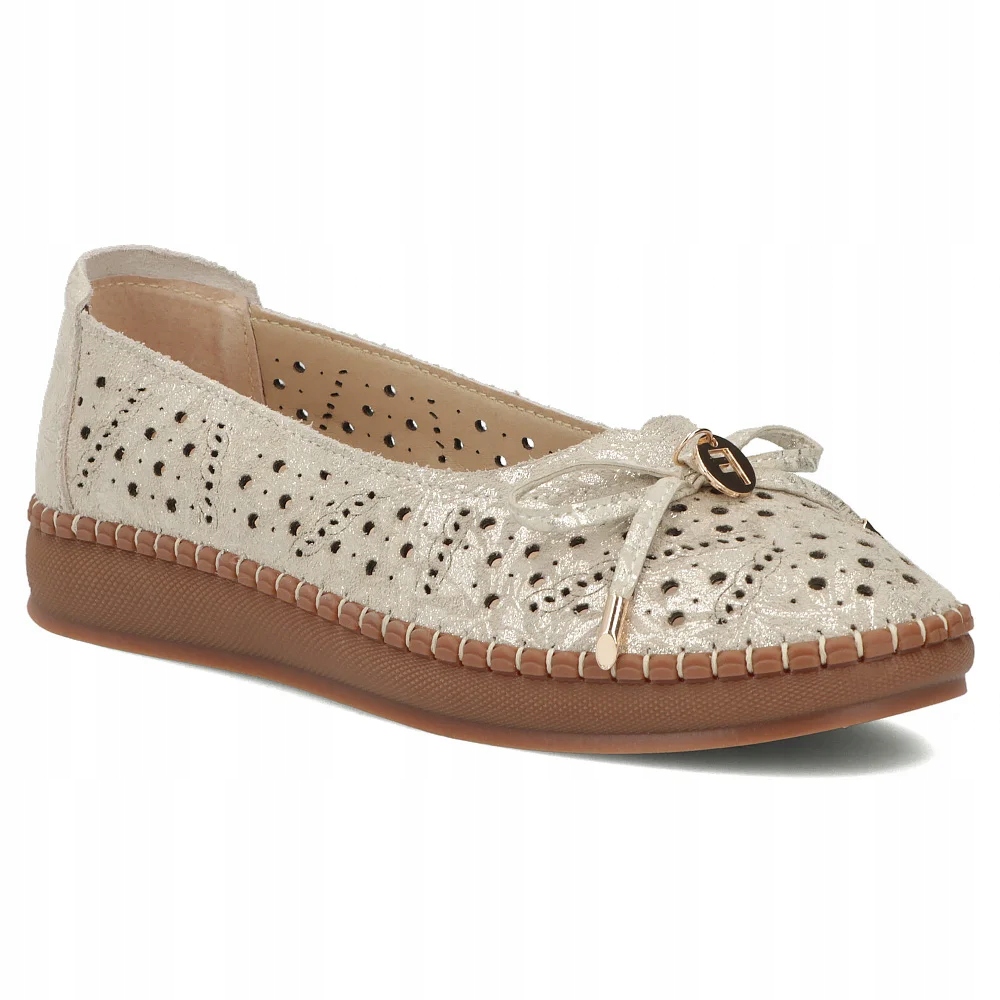 Buty damskie skórzane półbuty Filippo płaskie wsuwane lekkie r.40