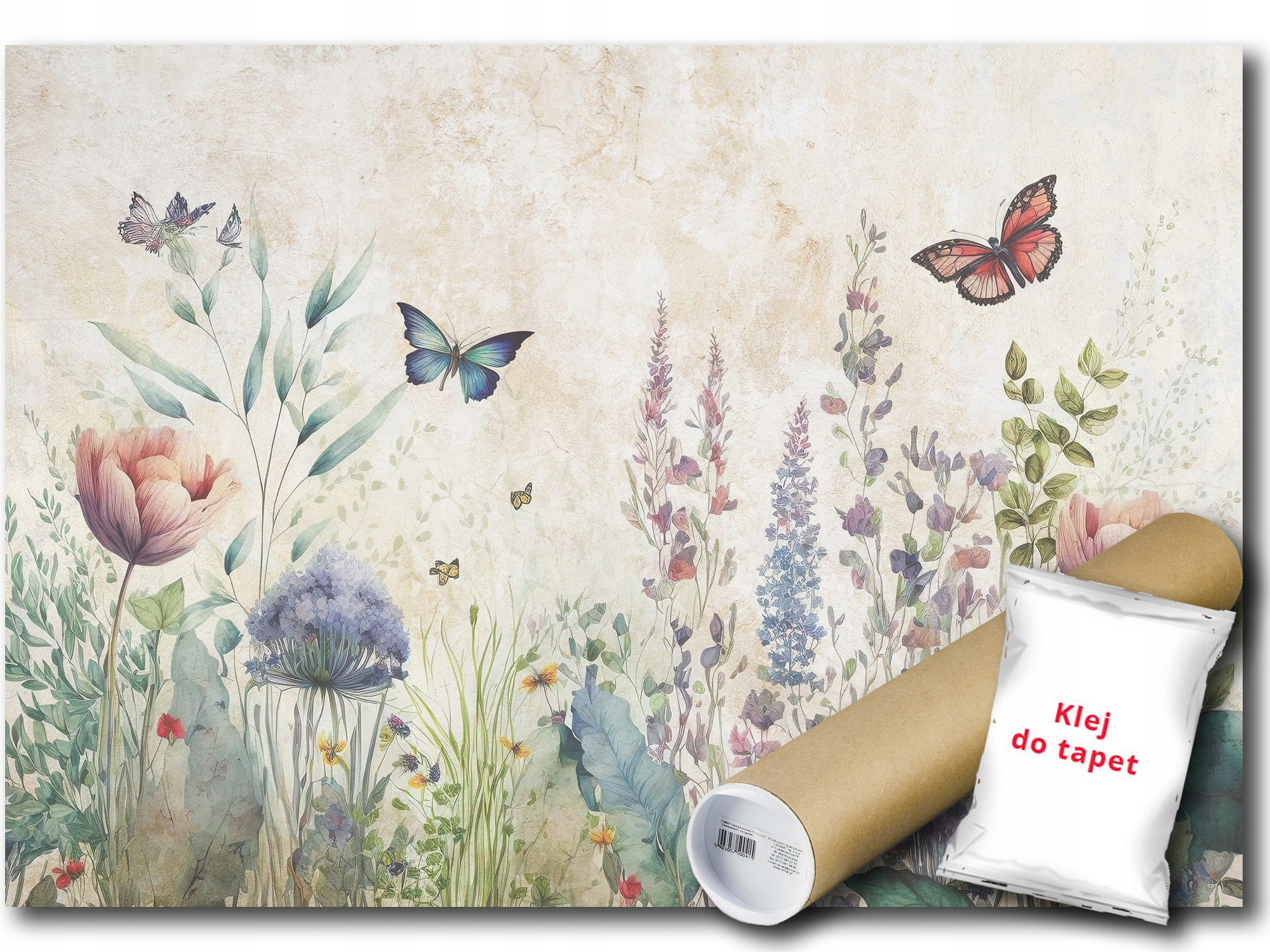 Fototapeta Flizelina Kvety Lúka Motýle 368x254