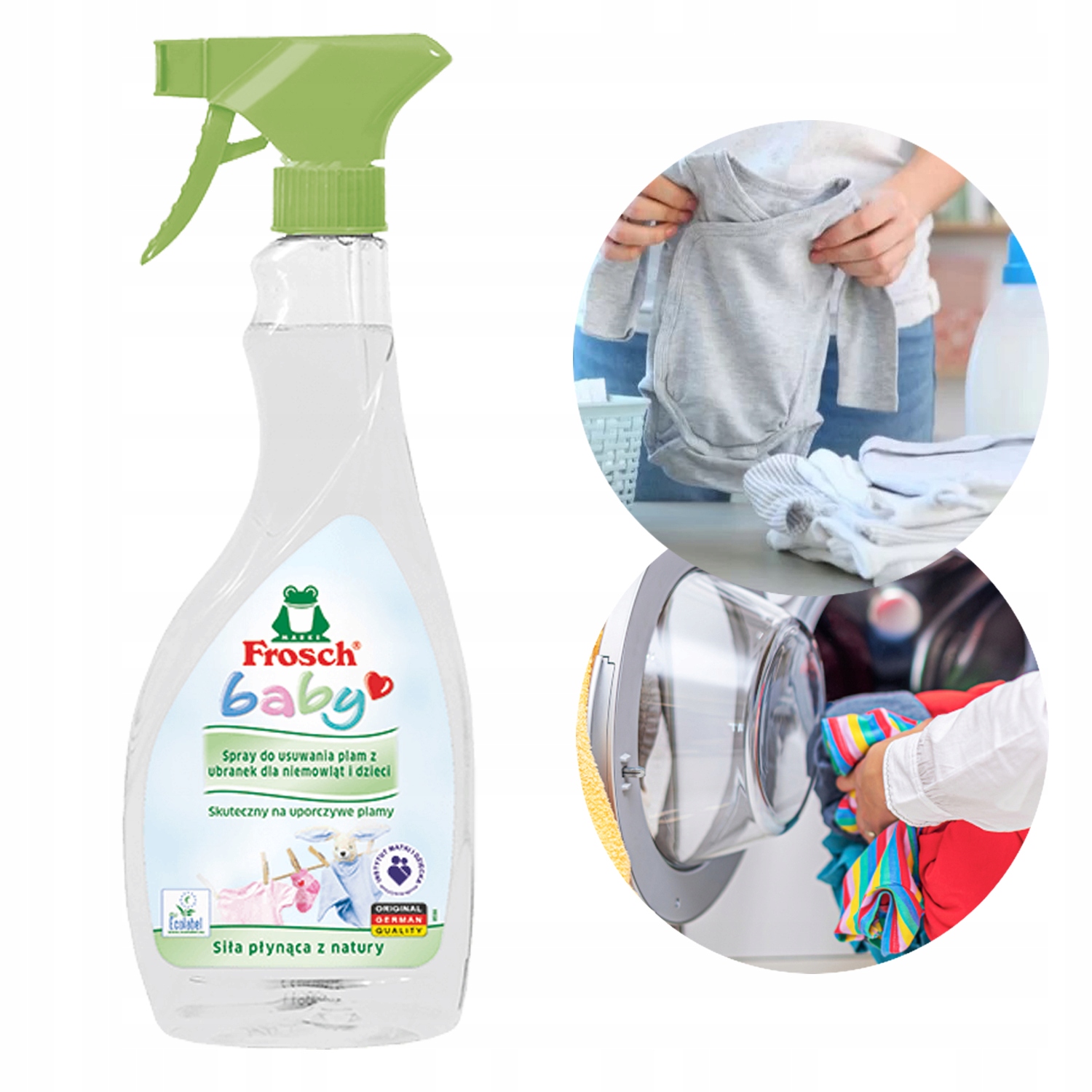 FROSCH BABY ODPLAMIACZ do ubranek dziecięcych 0,5l Marka Frosch