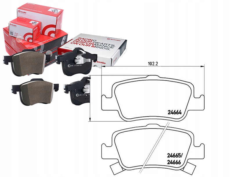 Brzdové Destičky Toyota Auris 07 Zadní Brembo