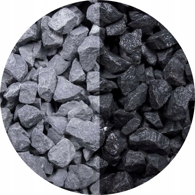 Zahradní bazaltový štěrk, grafit, černý bazaltový štěrk, 8-16 mm, 24 kg
