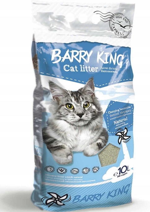 2x Barry King Stelivo bentonit jemnozrnné přírodní pro kočky 10 L